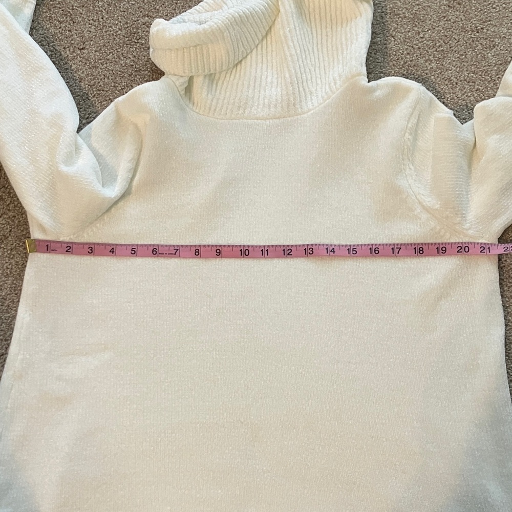Soft Surroundings‎ Ivory PXL Knit Chunky Turtleneck Sweater - Picture 6 of 7